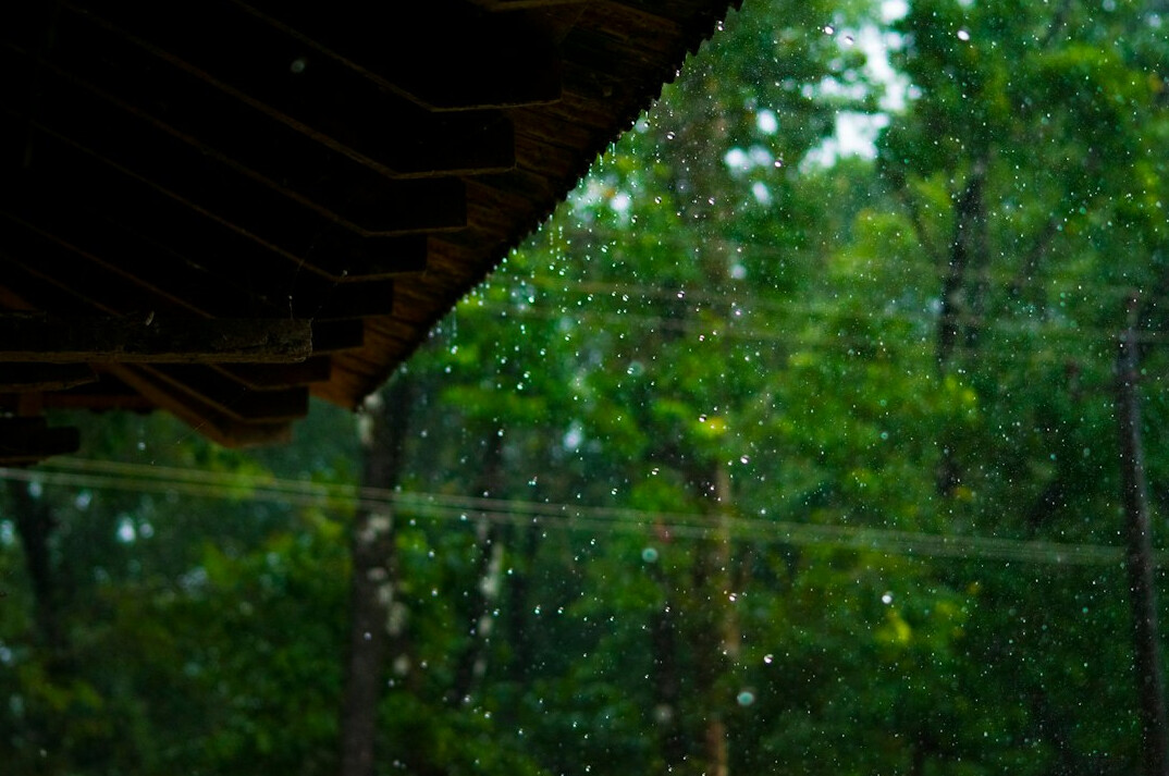 rainy window view
