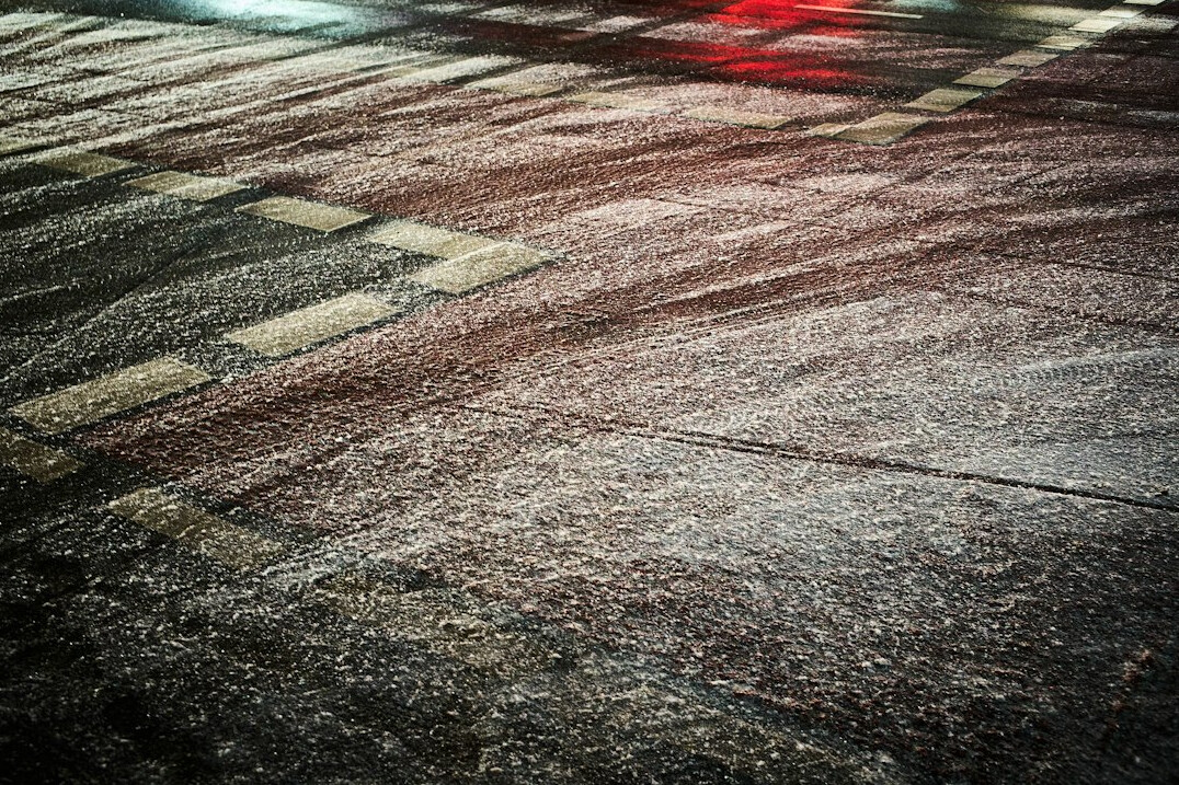 bloody footprints night street